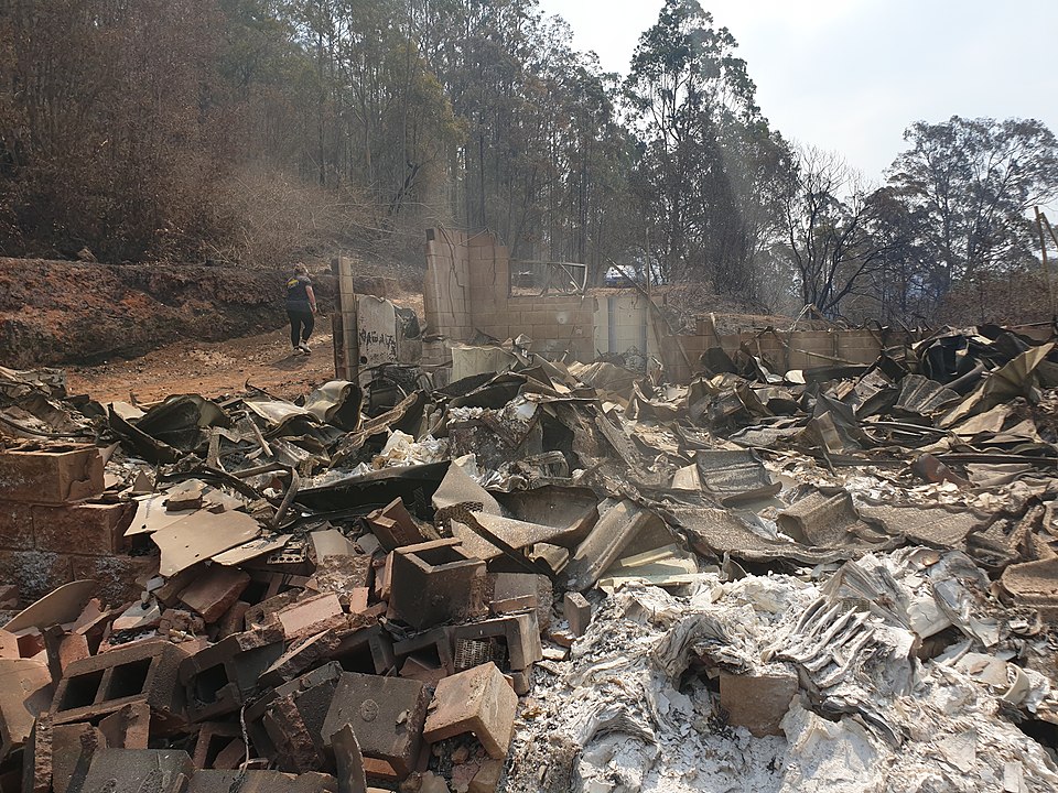 House in Hillville, NSW destroyed by bushfires